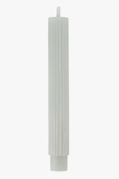 ZUSSS 2 geribbelde kaarsen 20 cm saliegroen
