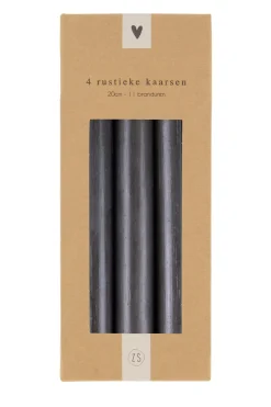 ZUSSS 4 rustieke kaarsen 20cm