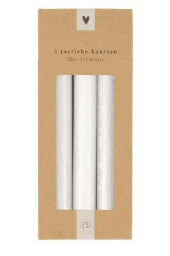 ZUSSS 4 rustieke kaarsen 20cm