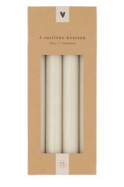 ZUSSS 4 rustieke kaarsen 20cm