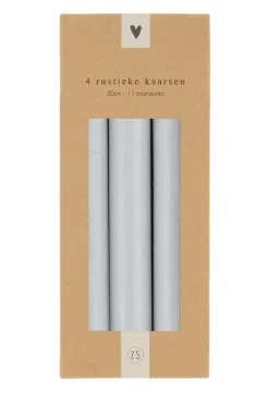 ZUSSS 4 rustieke kaarsen 20cm