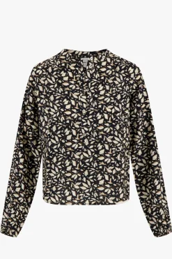 ZUSSS blouse blaadjes print