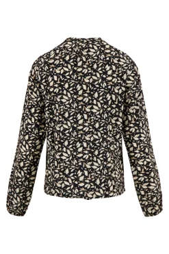 ZUSSS blouse blaadjes print