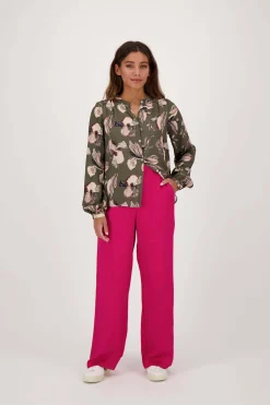 ZUSSS blouse met iris bloemen print