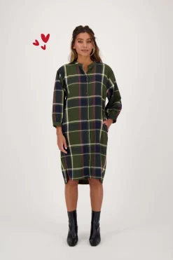 ZUSSS blousejurk met ruit