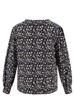 ZUSSS boothals top met blaadjesprint