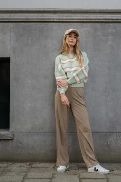 ZUSSS broek met visgraat structuur
