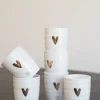 ZUSSS espressokopje goud hartje (set van 6)