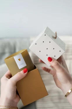 ZUSSS geurkaars in doosje bamboe hartje