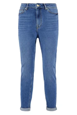 ZUSSS high waist jeans midden blauw