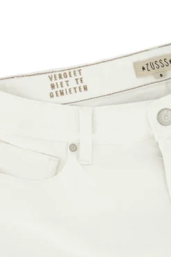 ZUSSS high waist jeans off white