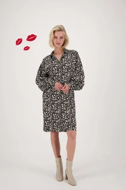 ZUSSS jurk blaadjes print
