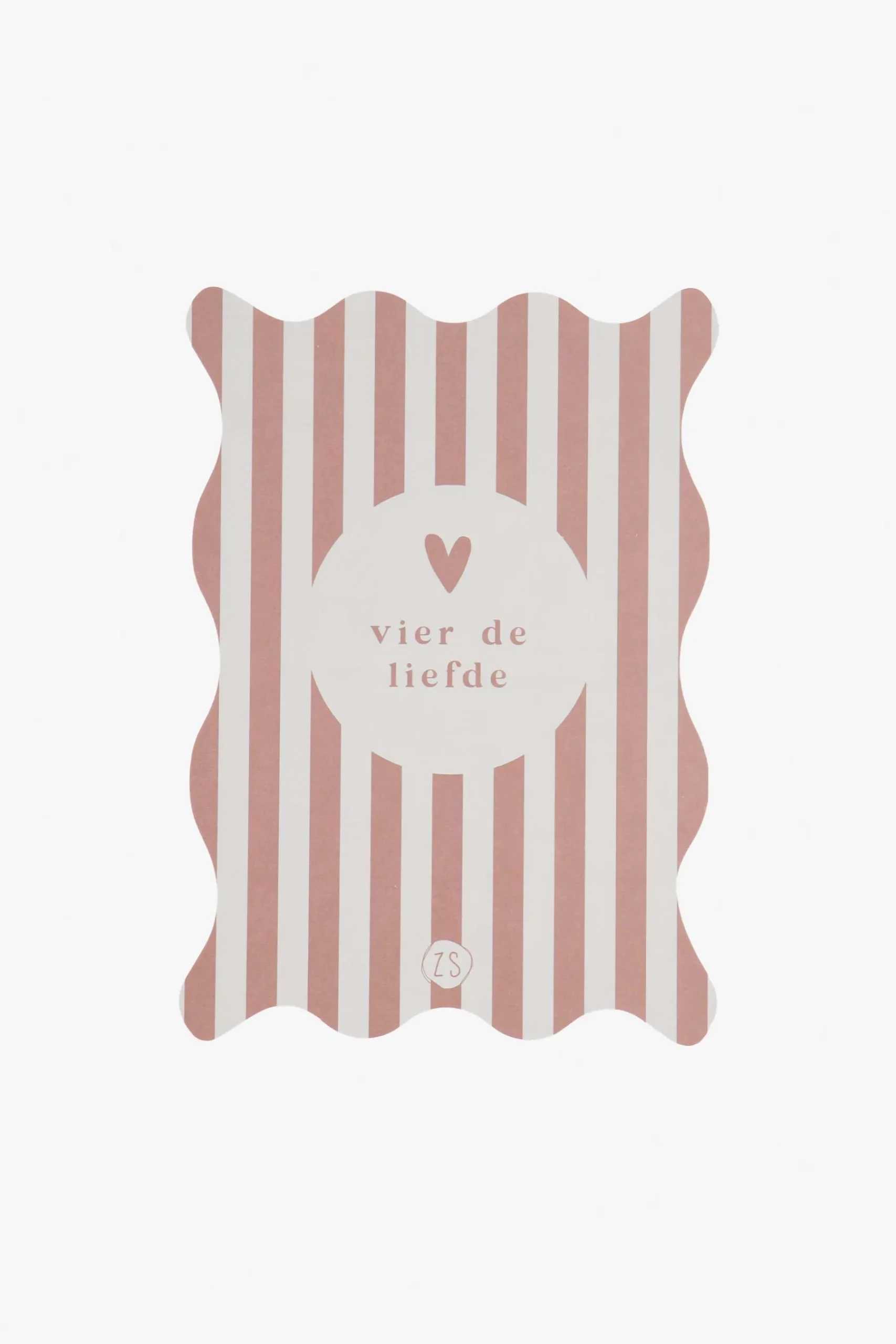 ZUSSS kaart golf vier de liefde terra roze/zand
