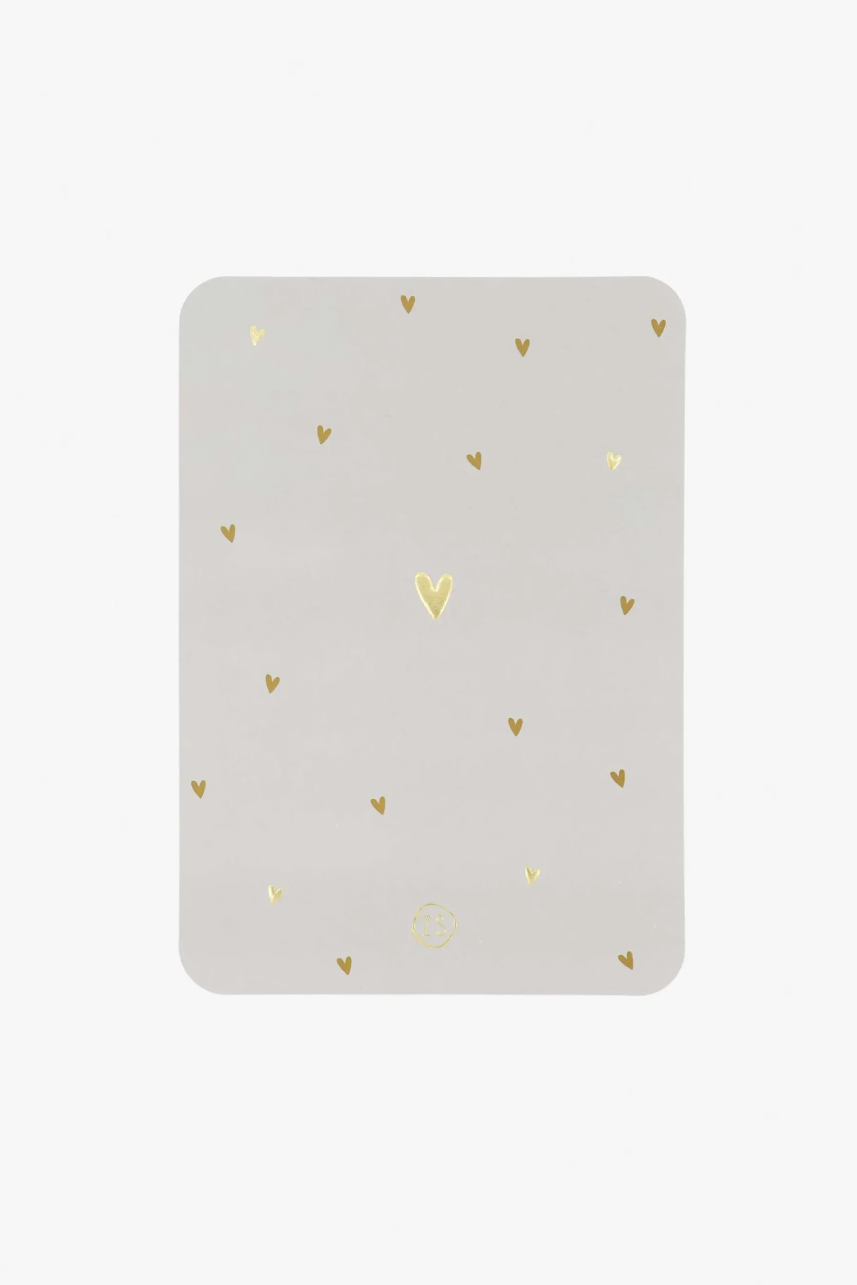 ZUSSS kaart ronde hoeken hartjes wit/goud