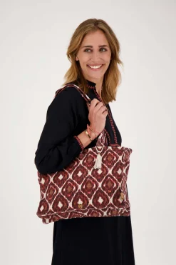 ZUSSS katoenen tas met ikat print