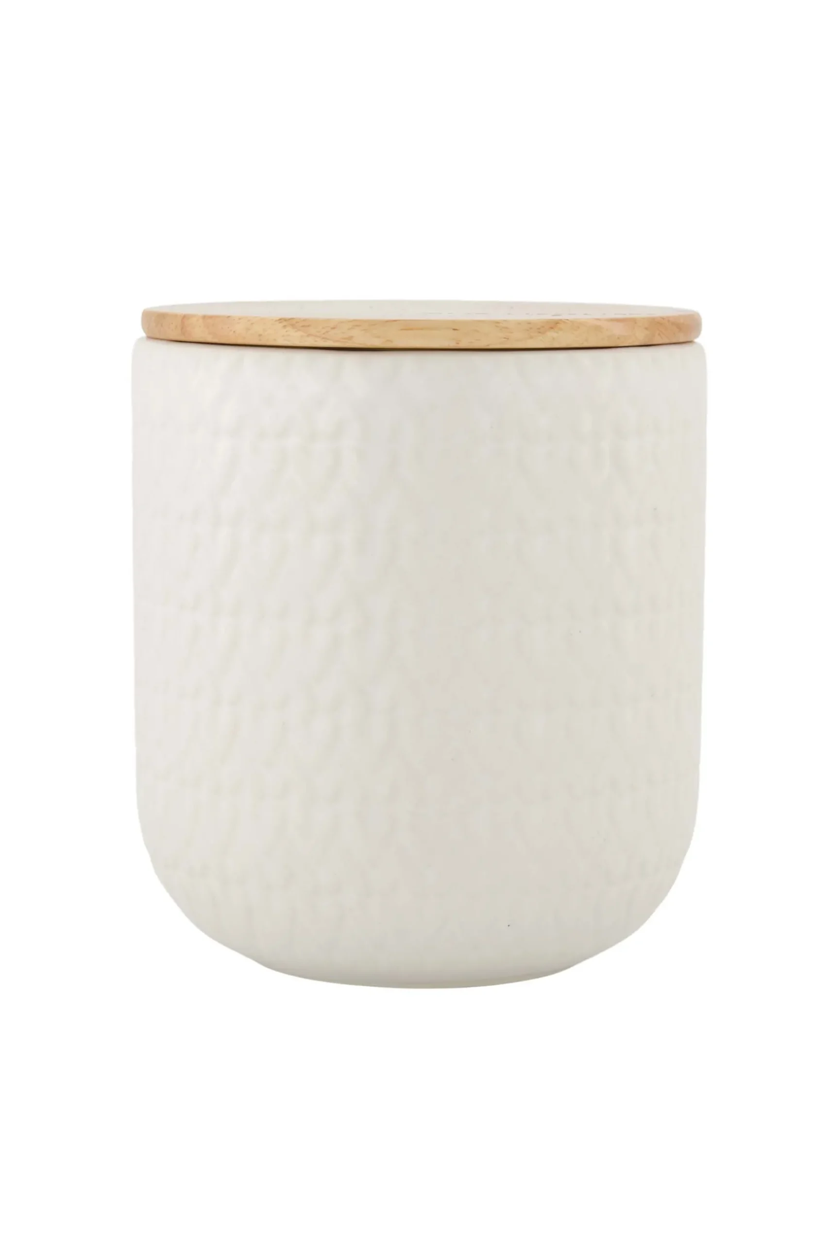 ZUSSS keramieken bewaarpot met houten deksel hartjes 12cm