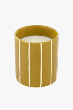 ZUSSS keramieken geurkaars met houten deksel hartje