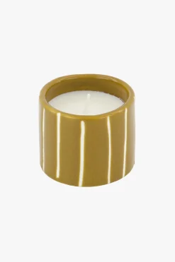 ZUSSS keramieken geurkaarsje met houten deksel hartje