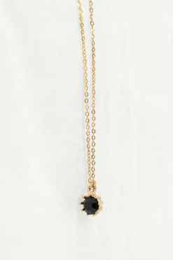 ZUSSS ketting met zwart steentje
