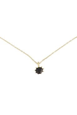 ZUSSS ketting met zwart steentje