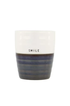 ZUSSS koffiemok smile donkerblauw/ wit