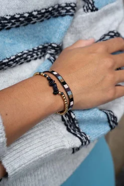 ZUSSS kralenarmband met glassteen