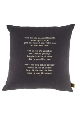 ZUSSS kussen gedicht gezelligheid 45x45cm