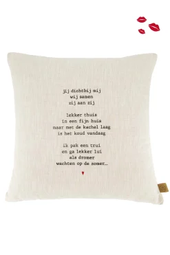 ZUSSS kussen gedicht jij dichtbij mij 45x45cm