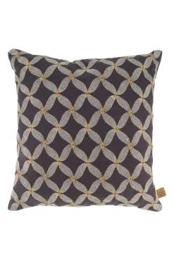 ZUSSS kussen grafisch gewoven patroon 45x45cm antracietgrijs