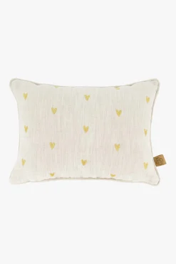 ZUSSS kussen i like you en hartjes 35x25cm peper en zout/goud