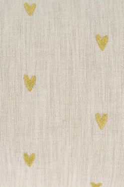 ZUSSS kussen i like you en hartjes 35x25cm peper en zout/goud