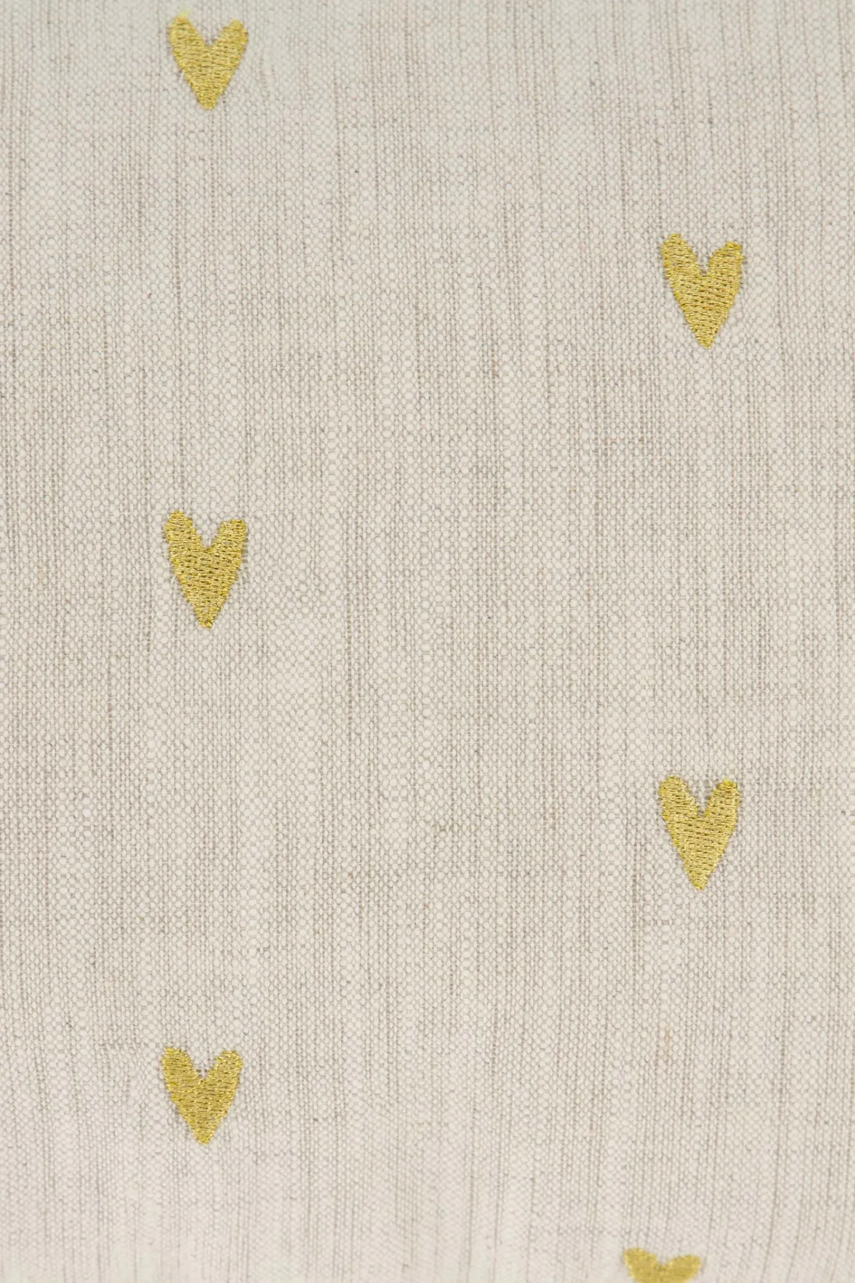 ZUSSS kussen i like you en hartjes 35x25cm peper en zout/goud