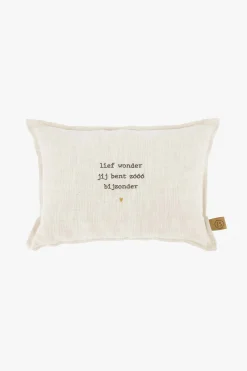 ZUSSS kussen lief klein wonder 25x35cm peper en zout