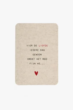 ZUSSS linnen kaart vier de liefde