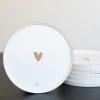 ZUSSS ontbijtbord goud hartje (set van 6)