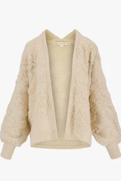 ZUSSS openvallend vest met lurex jacquard