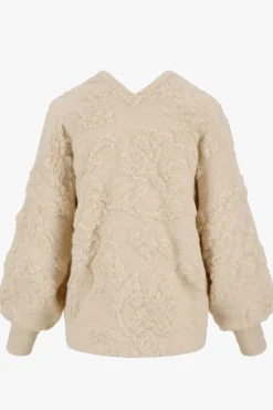 ZUSSS openvallend vest met lurex jacquard