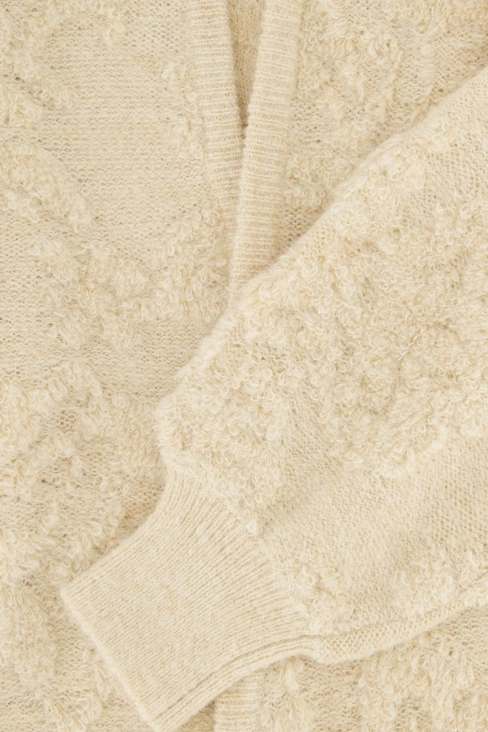ZUSSS openvallend vest met lurex jacquard