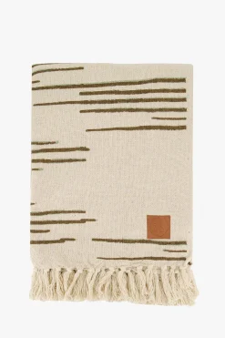 ZUSSS plaid lijnenpatroon 130x170 /saliegroen
