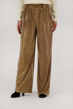 ZUSSS plisse broek goud