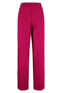 ZUSSS satijnen twill broek roze rood