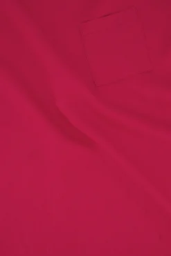 ZUSSS satijnen twill top met boothals roze rood