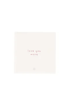 ZUSSS servetten love you more 12,5x12,5cm off white/rood