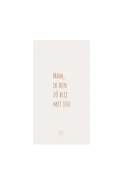 ZUSSS servetten mam zo blij met jou 11x20cm off white