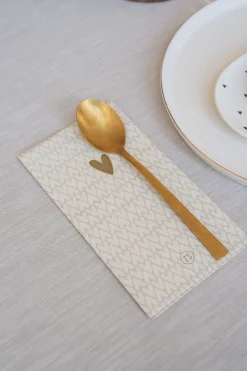 ZUSSS servetten rechthoek 11x20cm hartjes