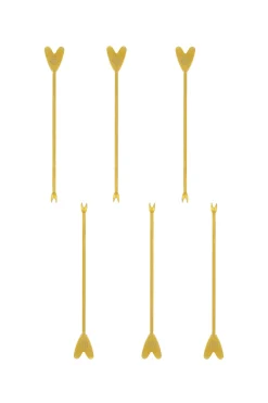 ZUSSS set van 6 borrelprikkers hartje