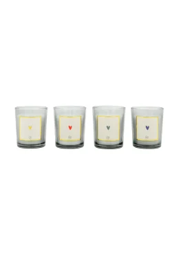 ZUSSS set van 4 glaskaarsjes hartje