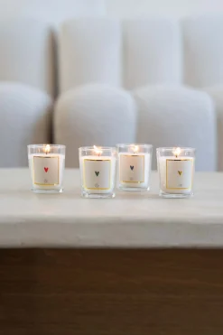 ZUSSS set van 4 glaskaarsjes hartje