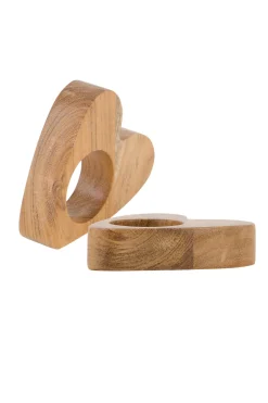ZUSSS set van 2 houten servetringen/eierdopjes