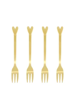 ZUSSS set van 4 vorkjes hartje